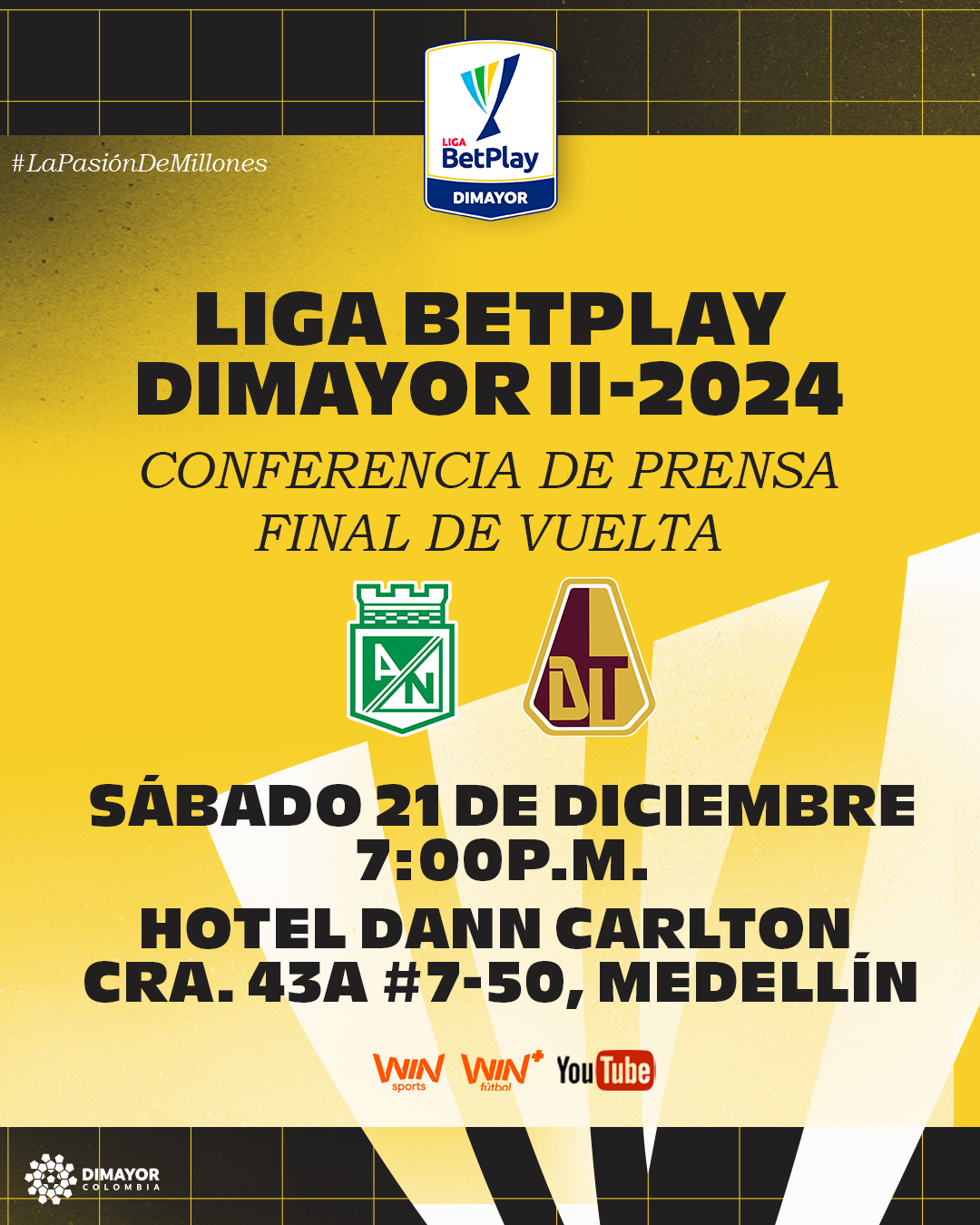 Conferencia de Prensa Oficial de la Final Vuelta de la Liga BetPlay ...