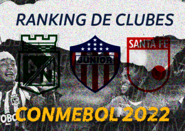 Tres mejores clubes en el ranking CONMEBOL
