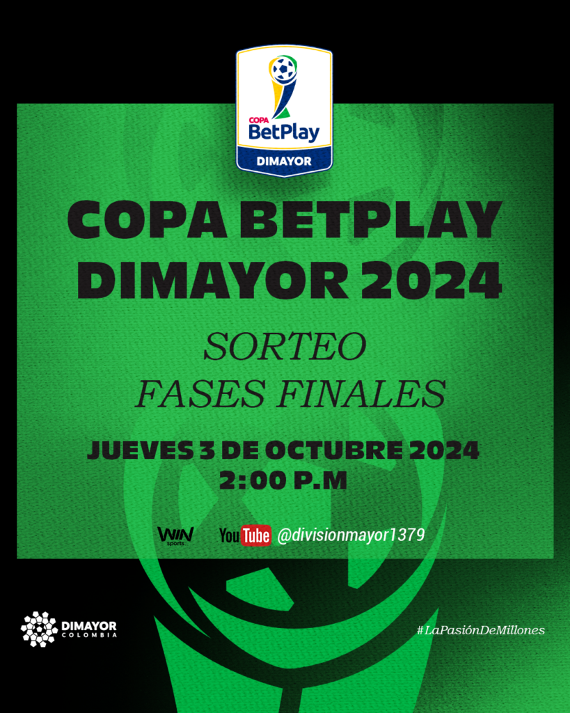 Pautas del sorteo de las fases finales de la Copa BetPlay DIMAYOR 2024